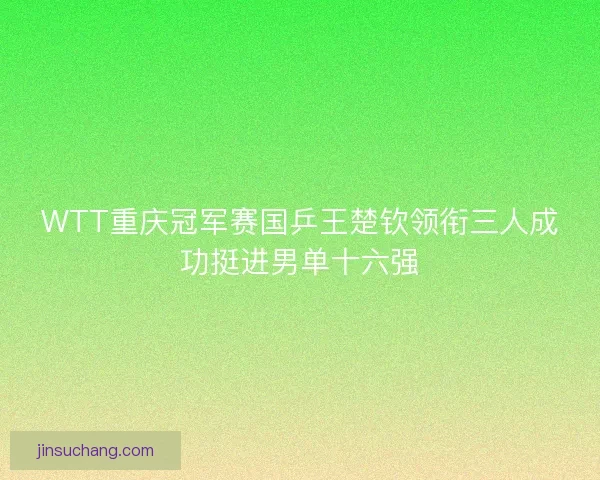 WTT重庆冠军赛国乒王楚钦领衔三人成功挺进男单十六强