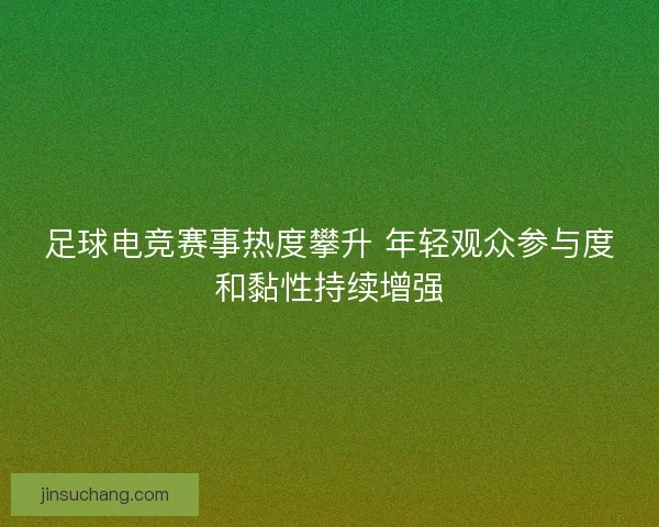 足球电竞赛事热度攀升 年轻观众参与度和黏性持续增强